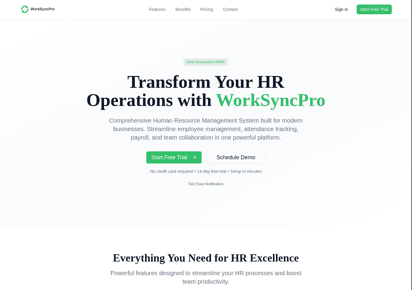 WorkSyncPro HRMS